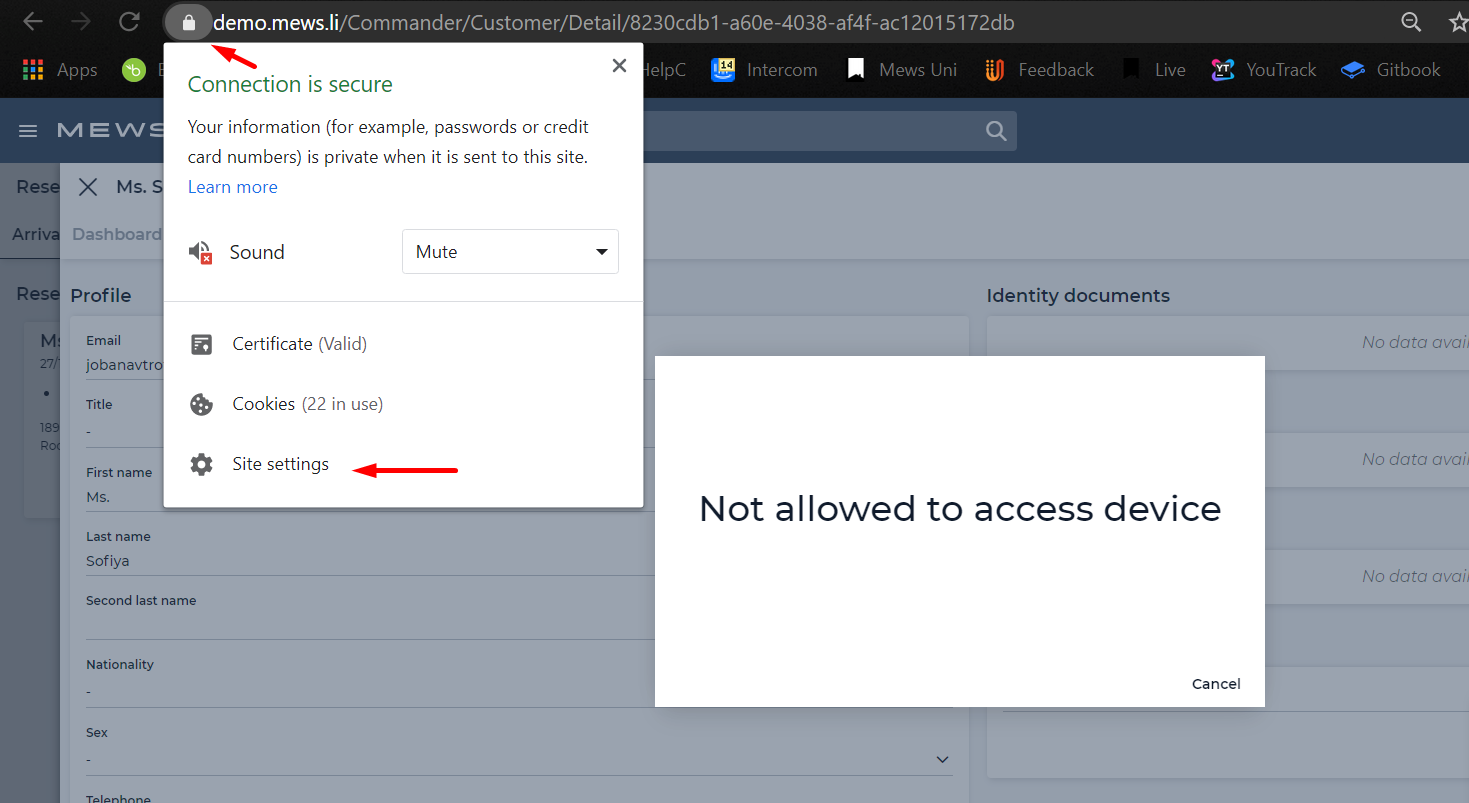 Scan an identity document