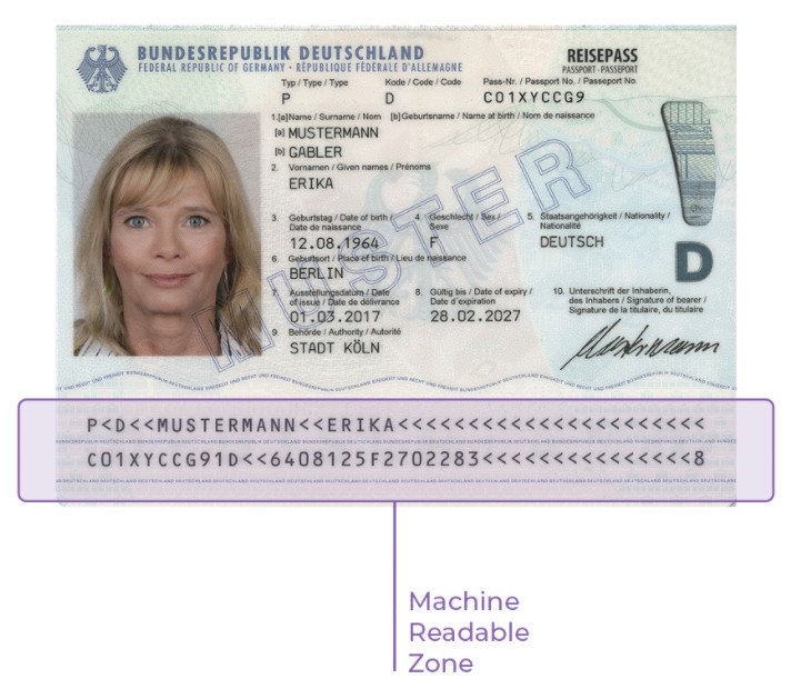 Machine readable passport