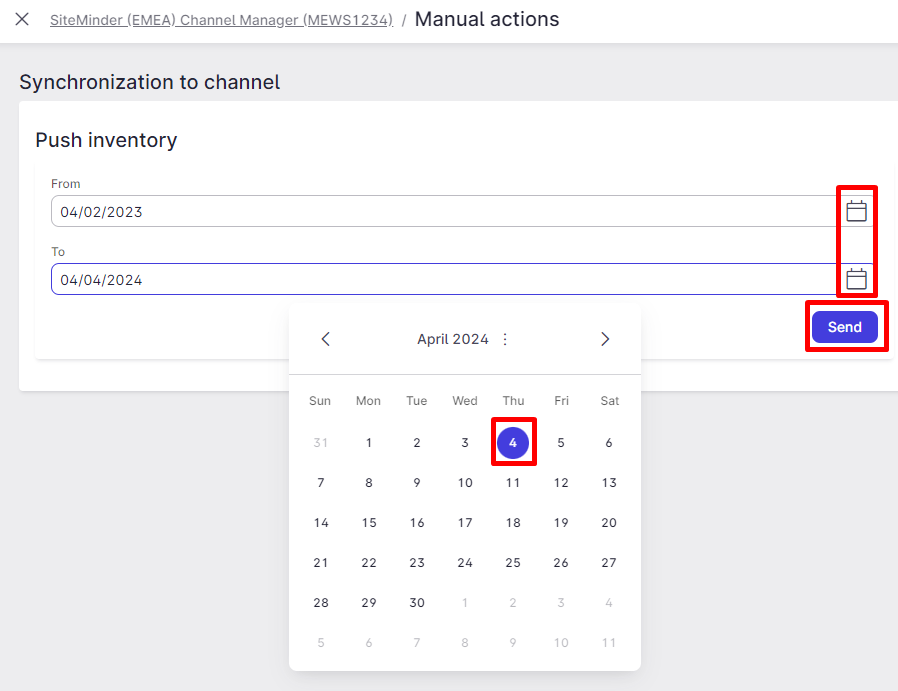 How to send manual updates to channel managers