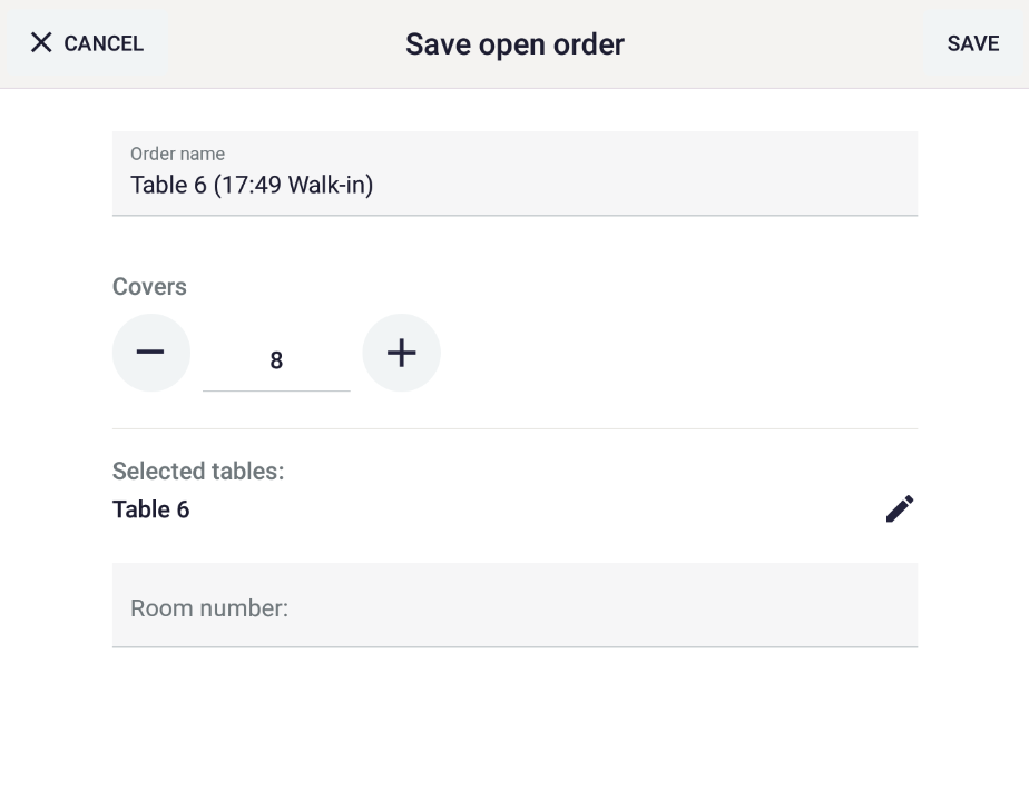 Managing table orders in Mews POS