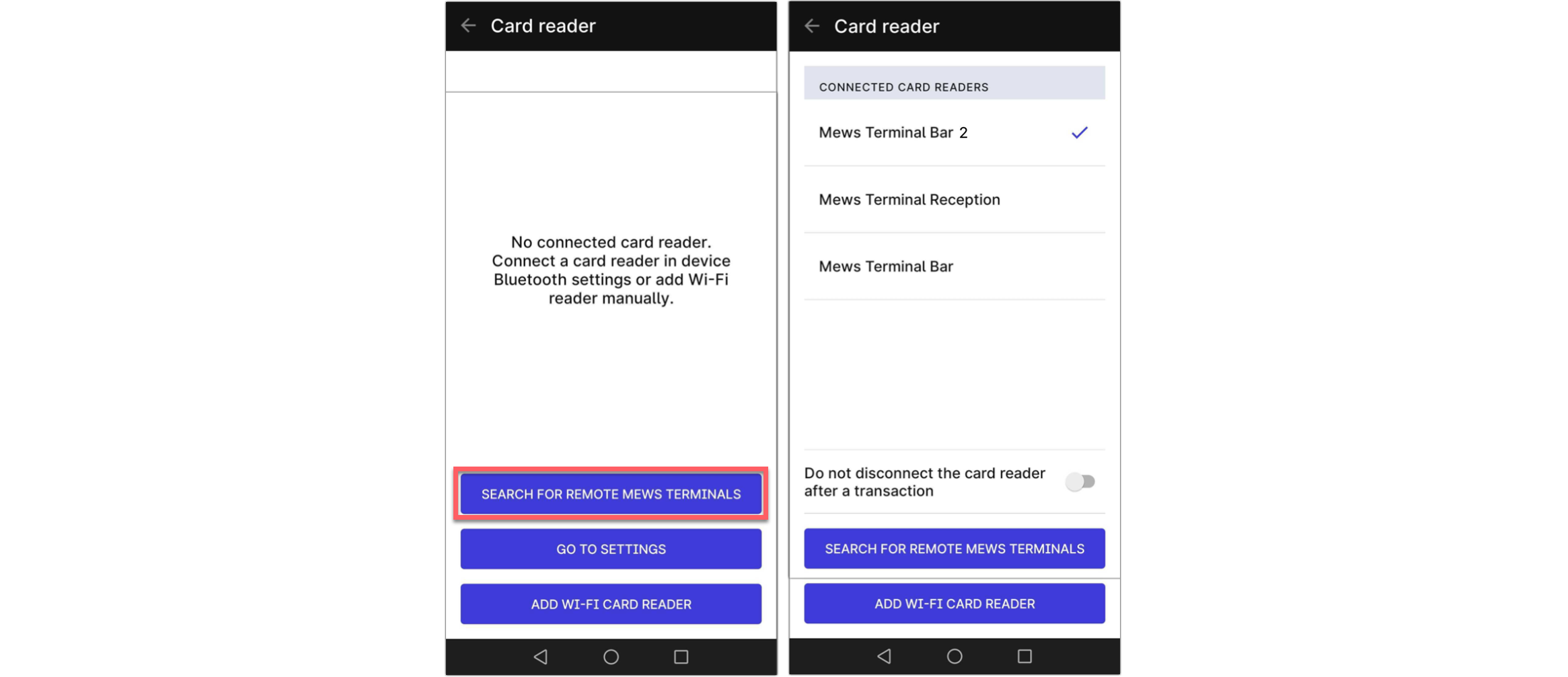Comment connecter Mews Terminal 2.0 à Mews POS