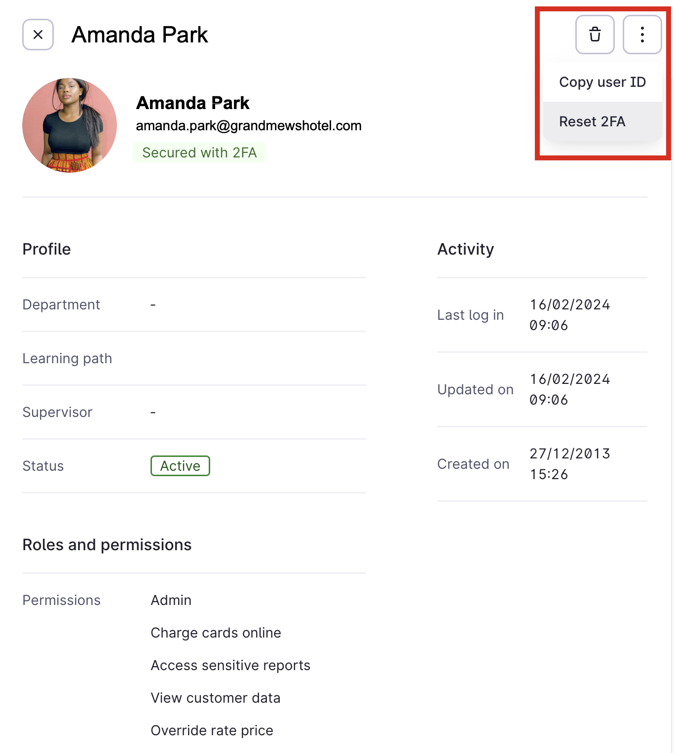 How to reset Two-Factor Authentication (2FA) for users in Mews Operations