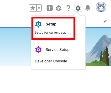 Salesforce Trailhead Setup Menu