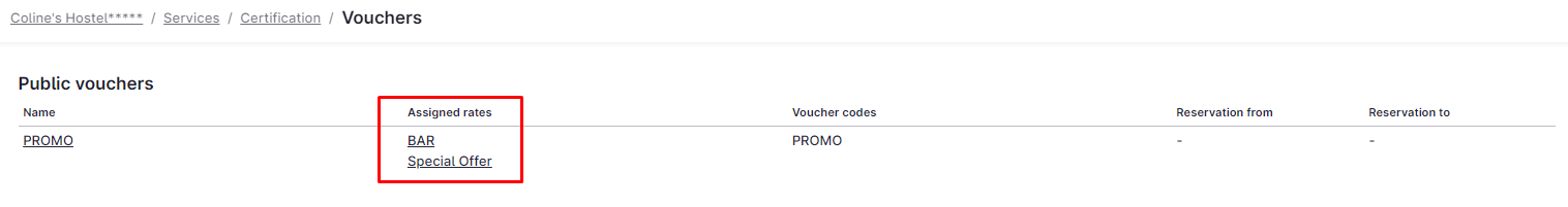 Voucher assigned to both rates