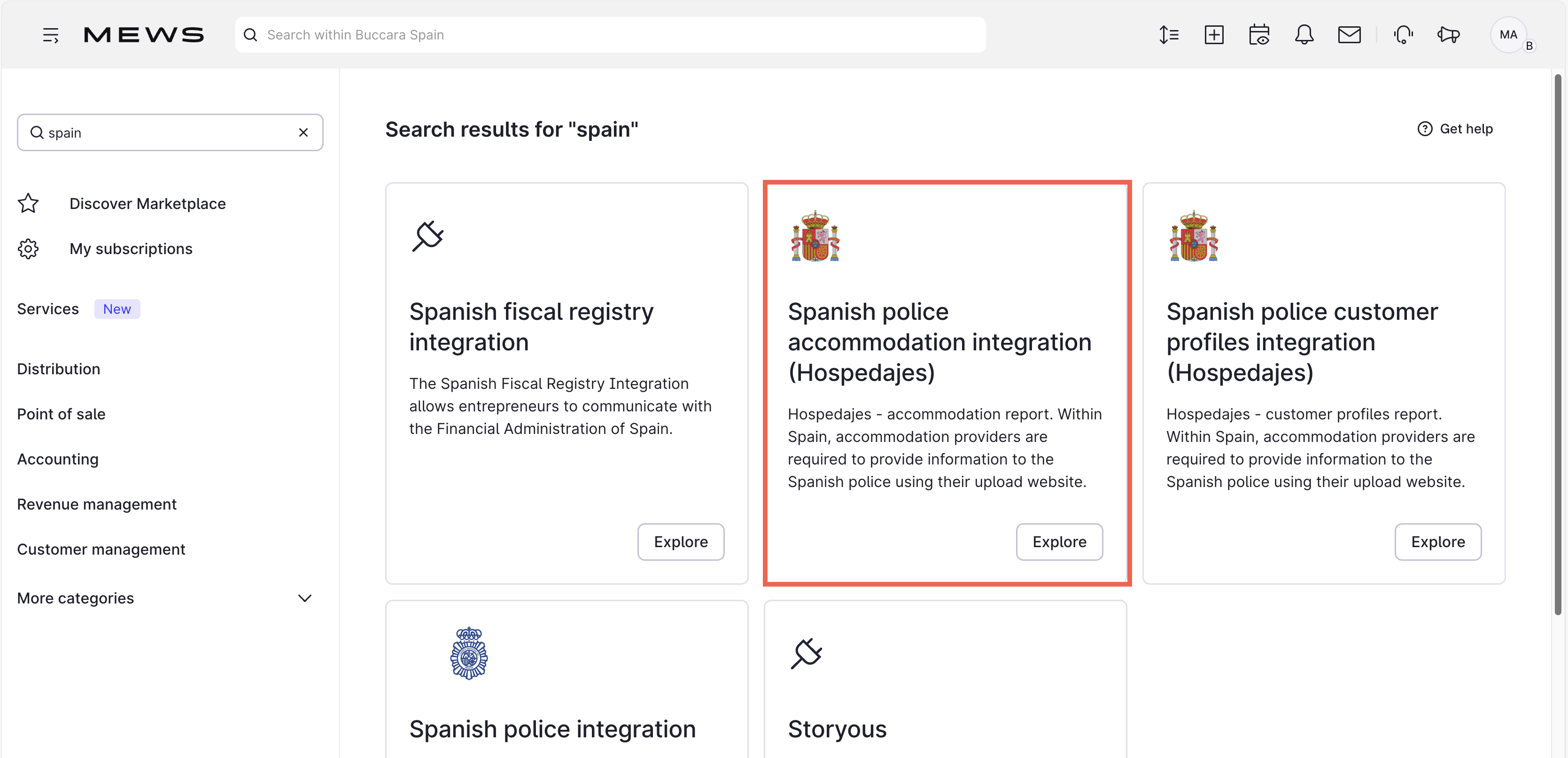 Mews Marketplace - Spanish police integration accommodation Hospedajes
