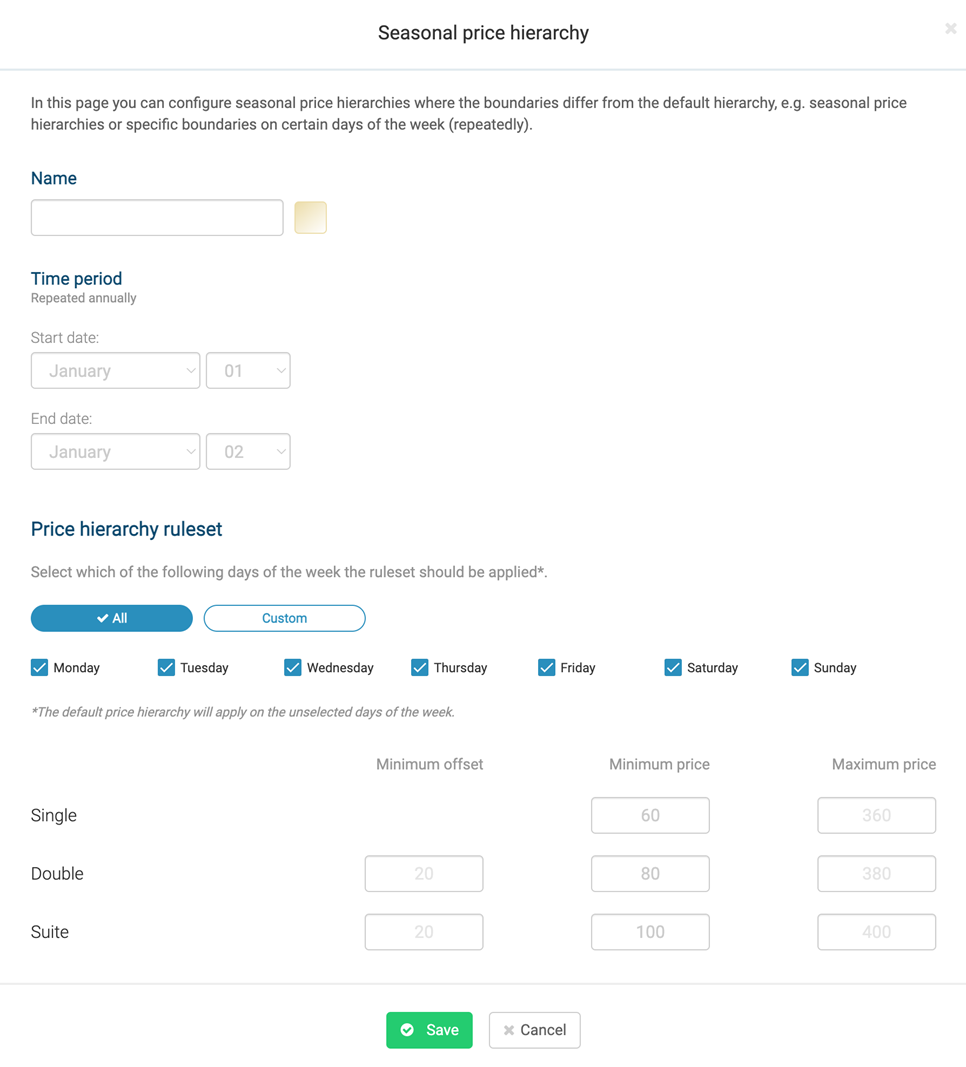 How to set up or change the minimum and maximum price boundaries in ...