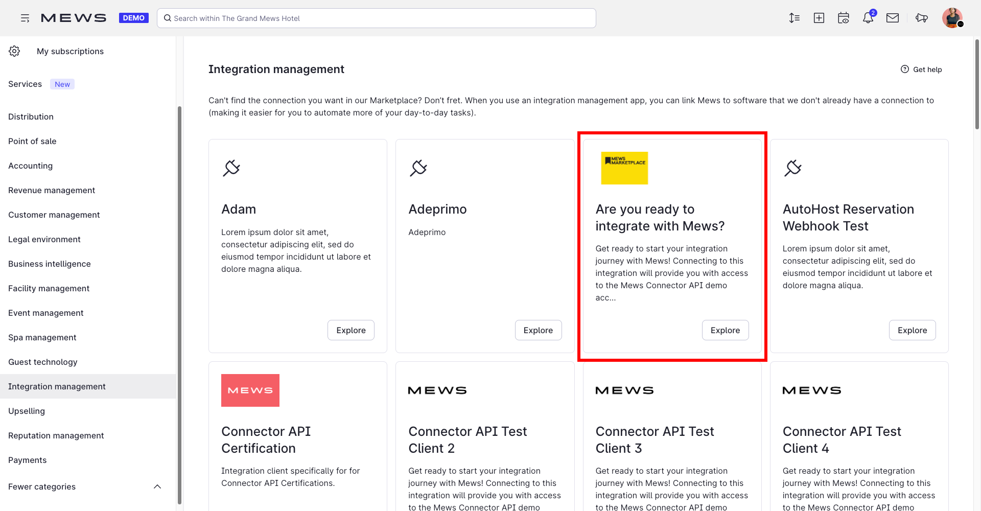Mews Operations Gestión de la integración en el mercado
