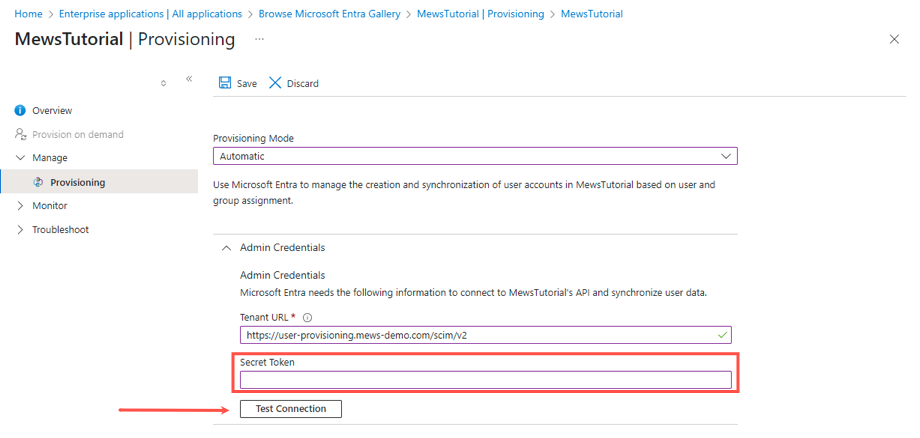 How to set up scim -paste token test connection.png
