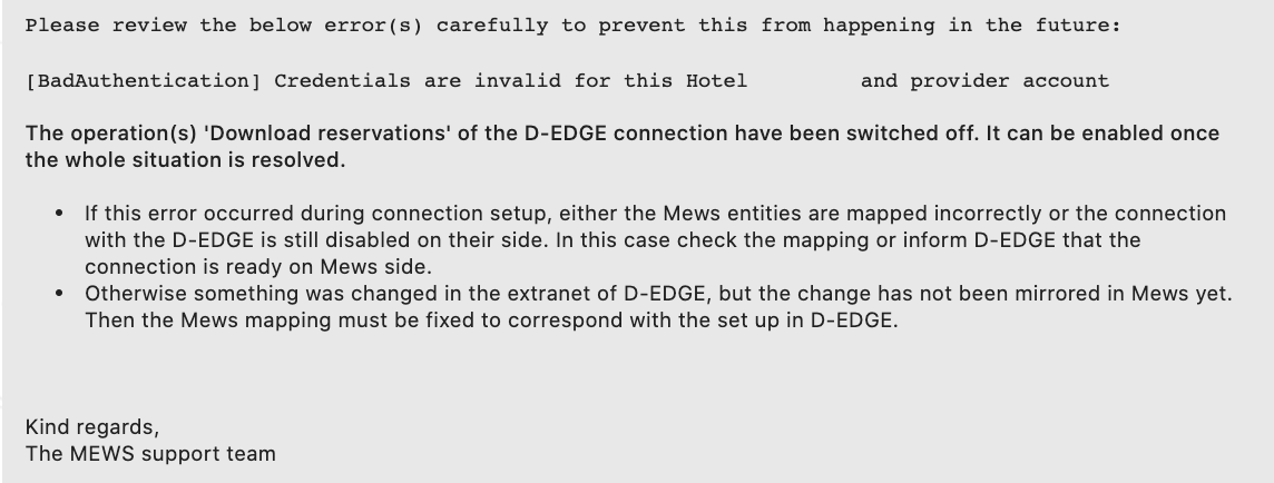 Correo electrónico de notificación de D-Edge