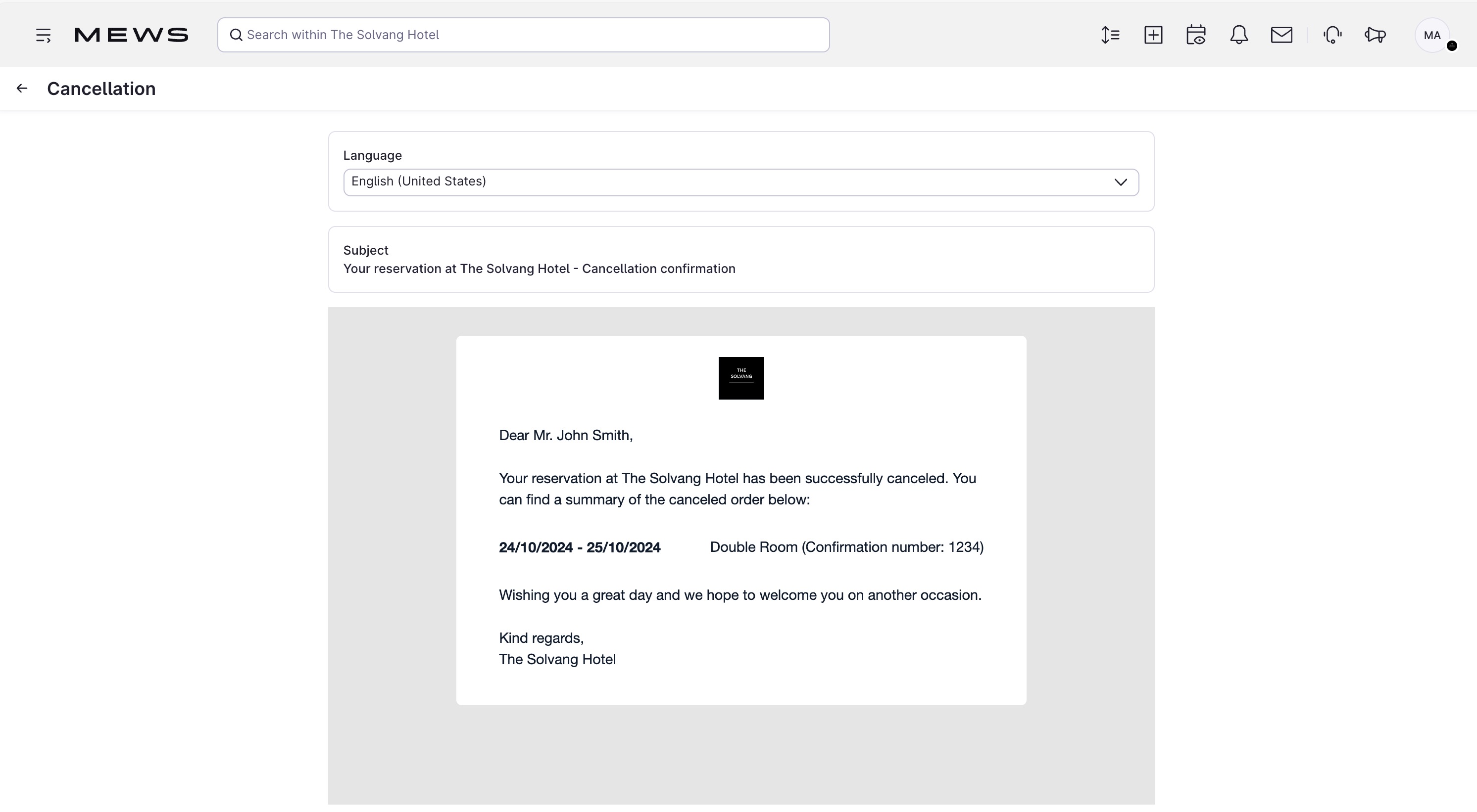 Stornierungs-E-Mail