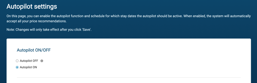 Automatische piloot in Atomize RMS by Mews