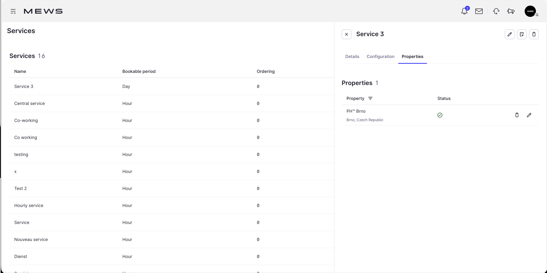 properties tab