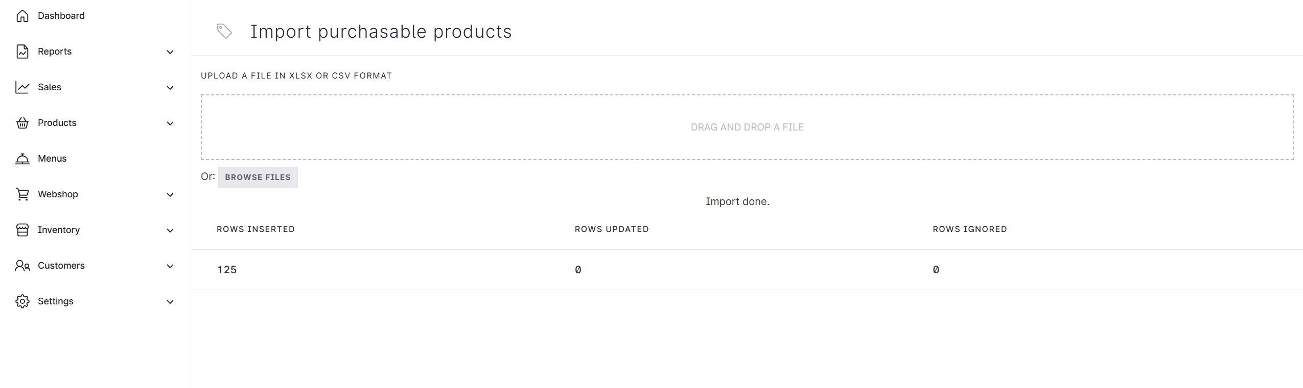 import products