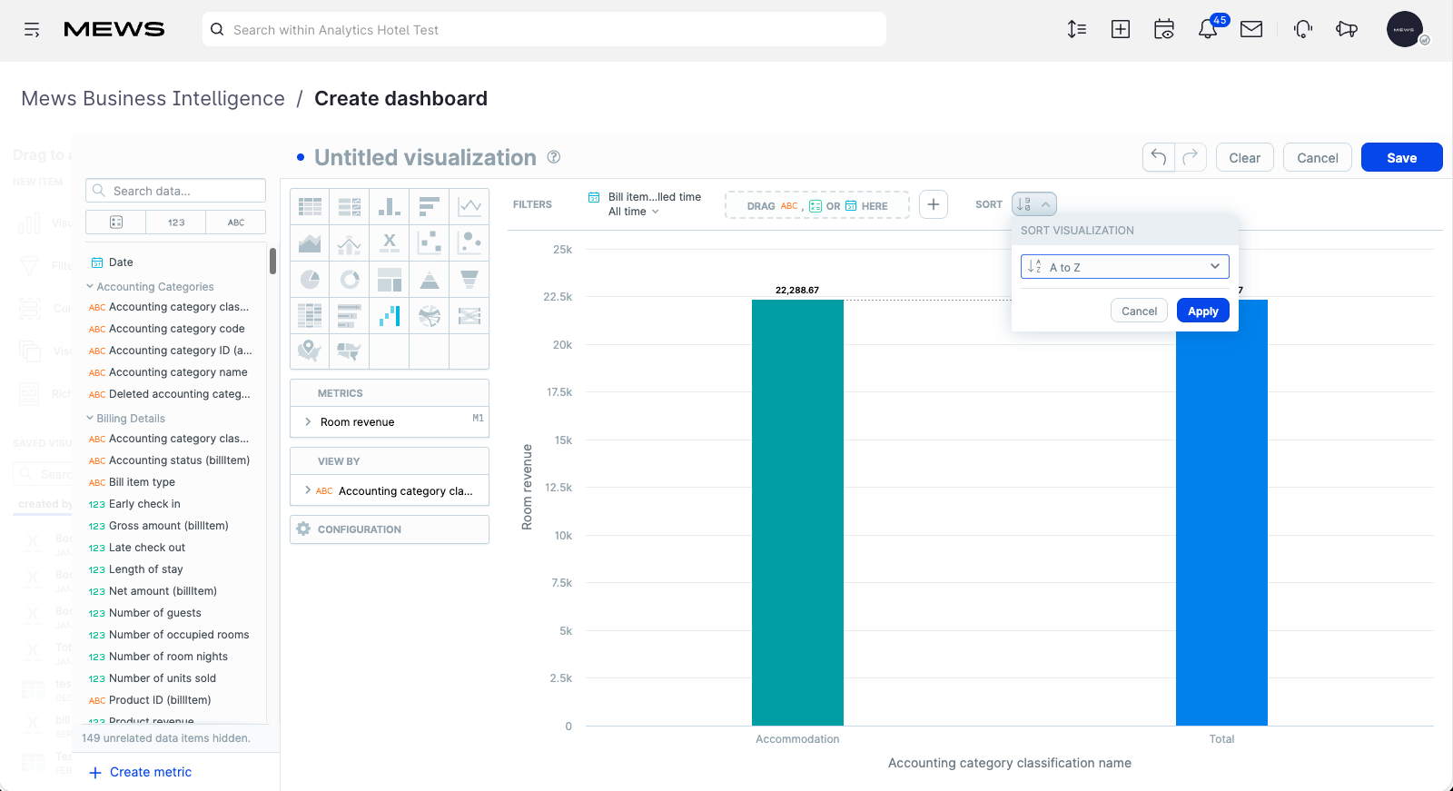 sort data