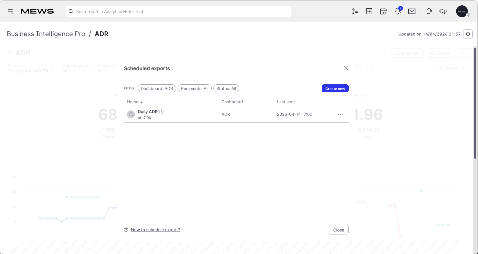 schedule export
