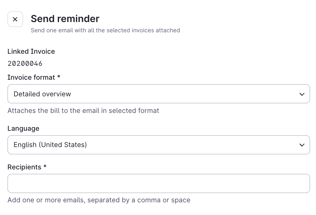 Send by email side window