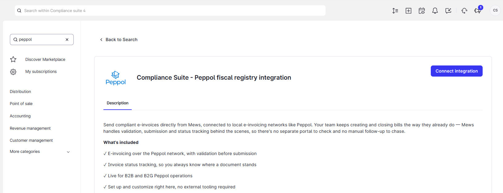 Mews Compliance Suite search and connect
