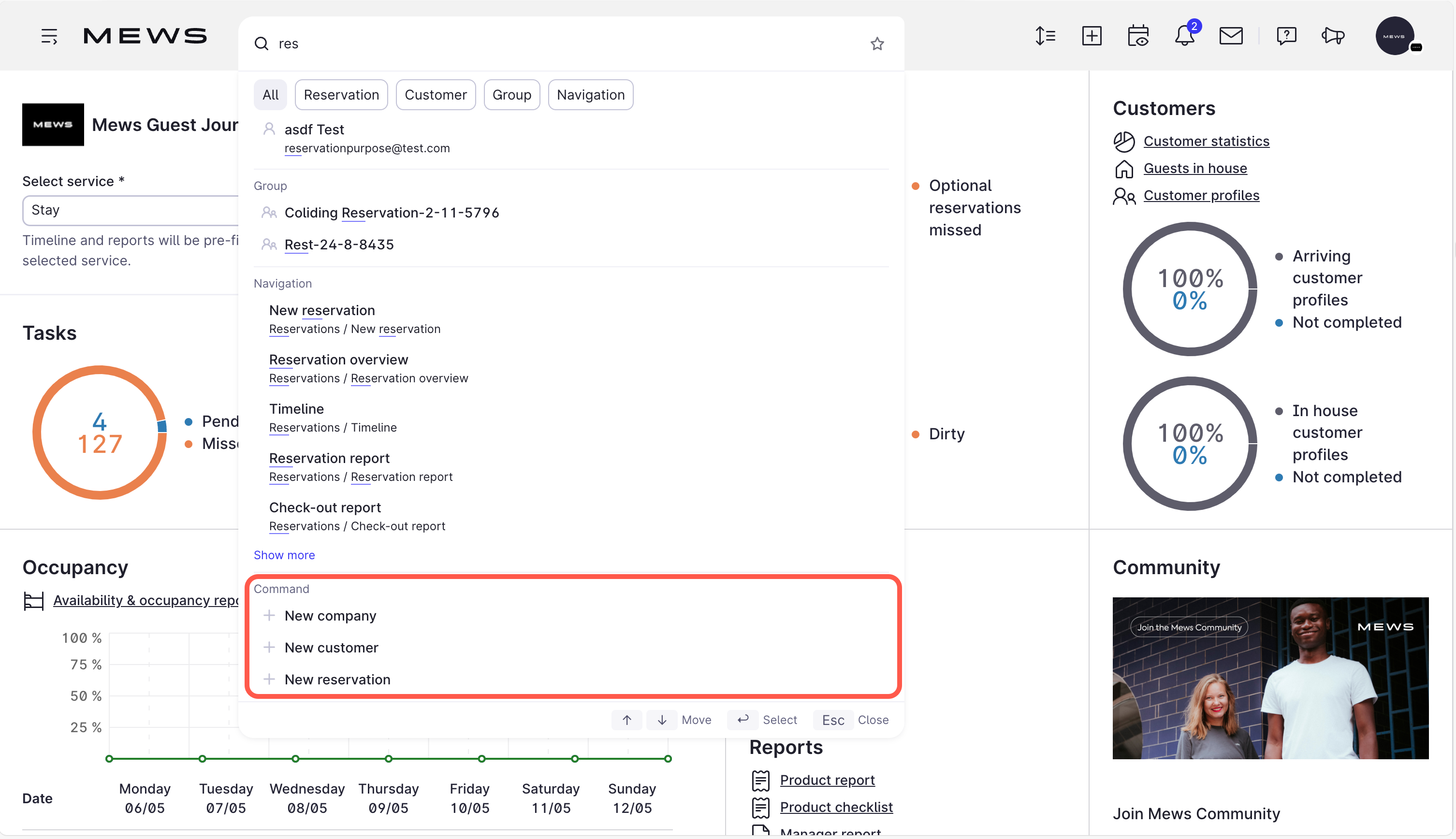 Commandes de recherche globale