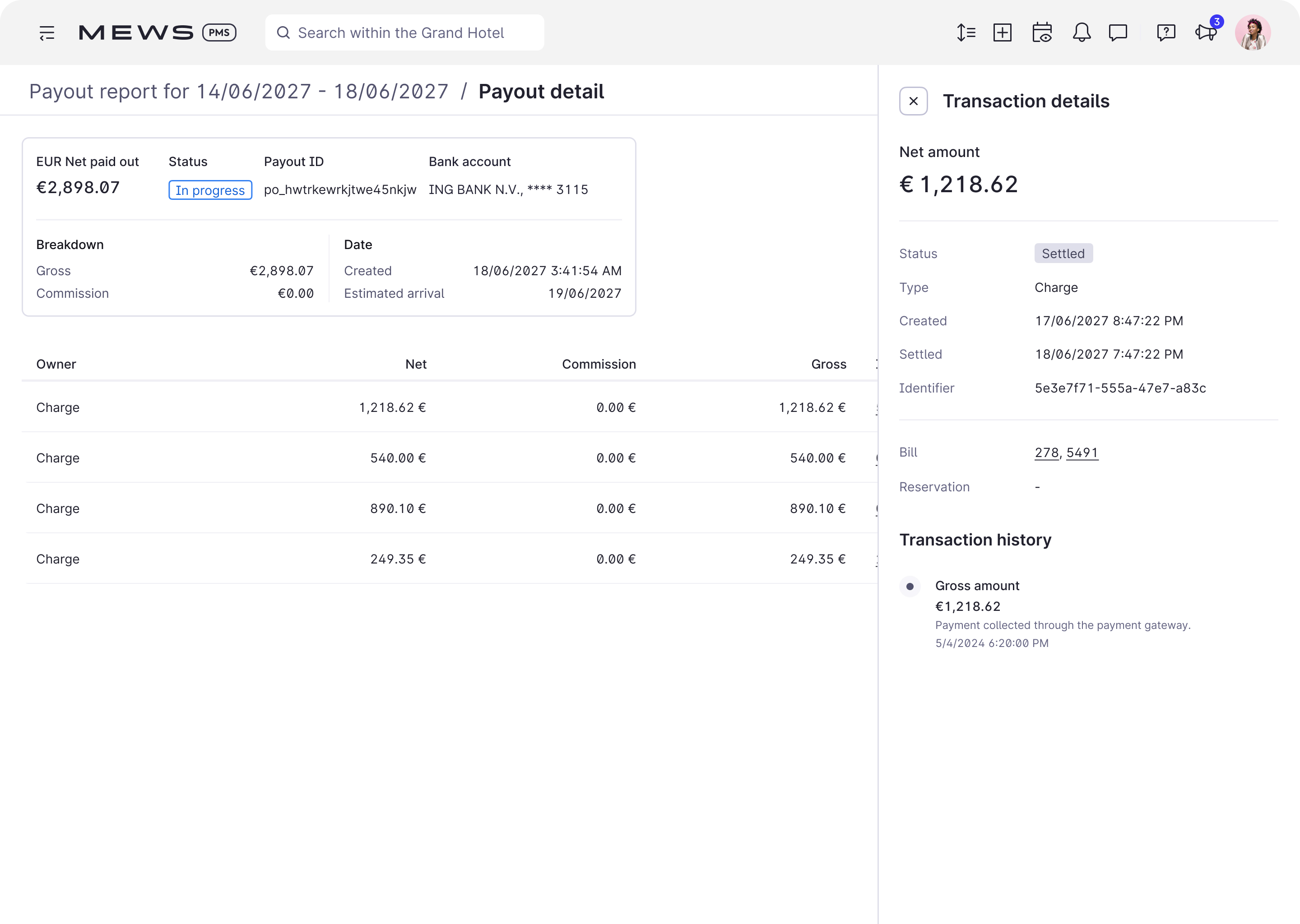 payout report
