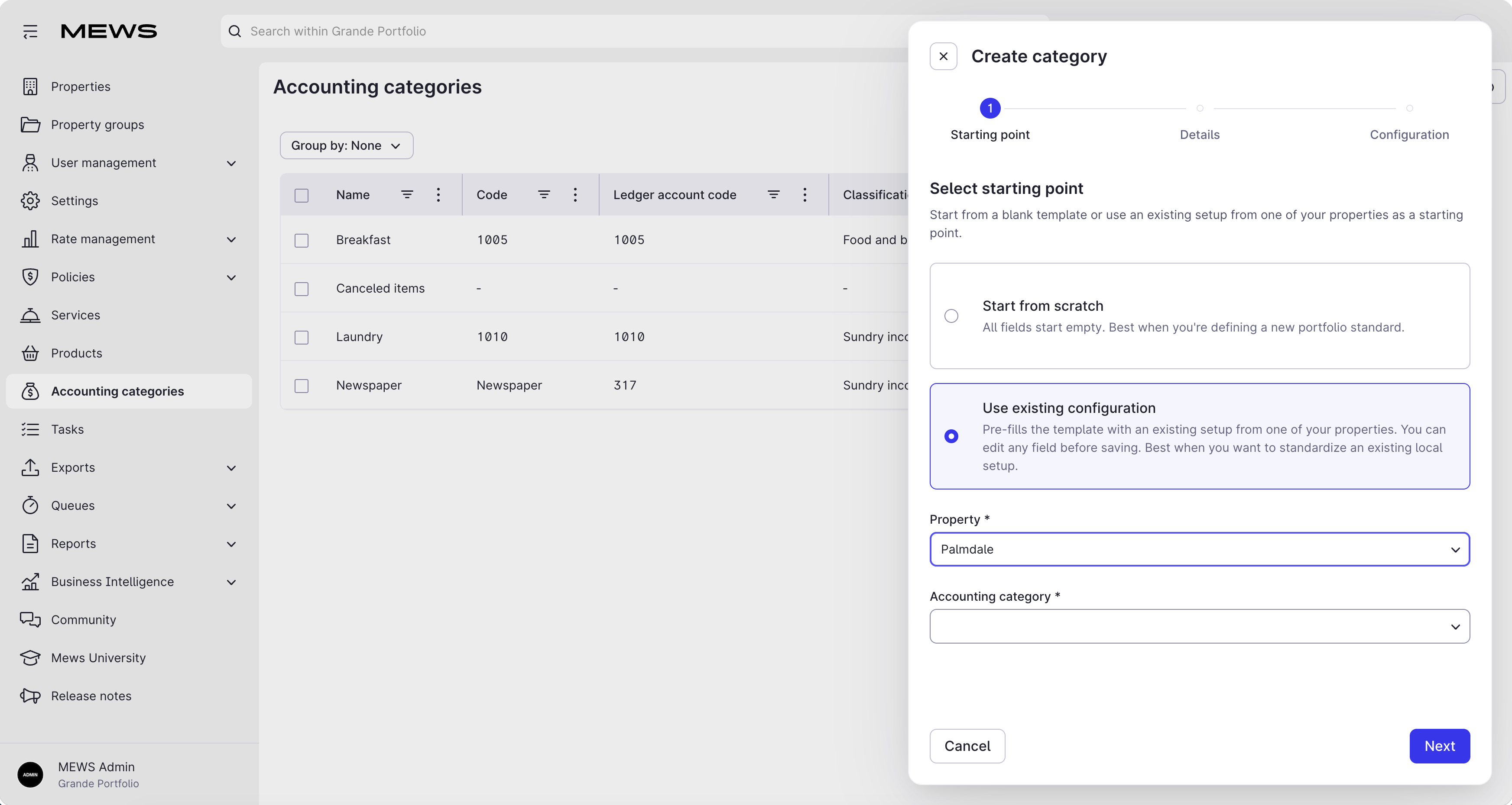use existing config