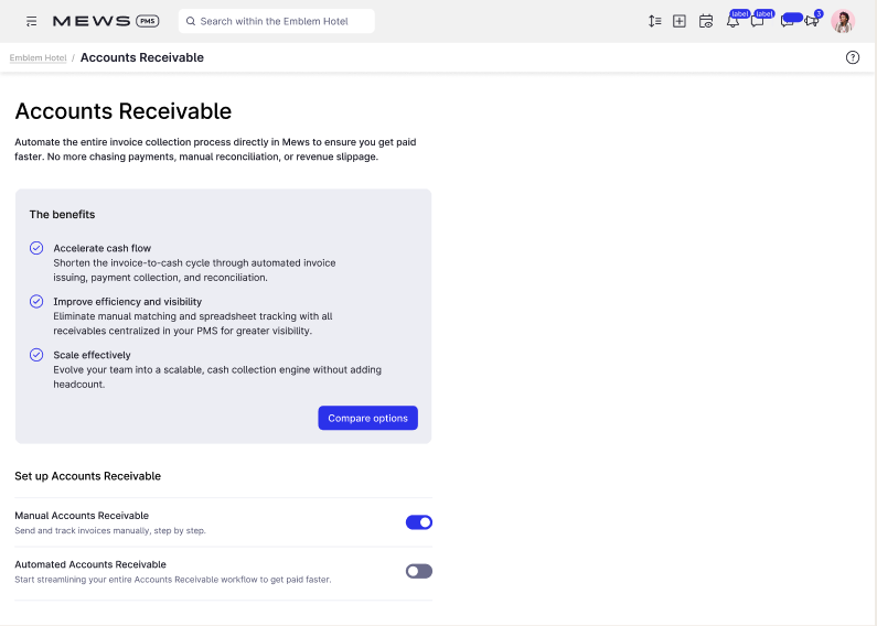 avantages liés aux comptes débiteurs