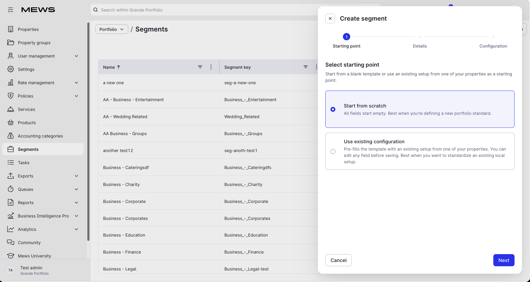 create segment