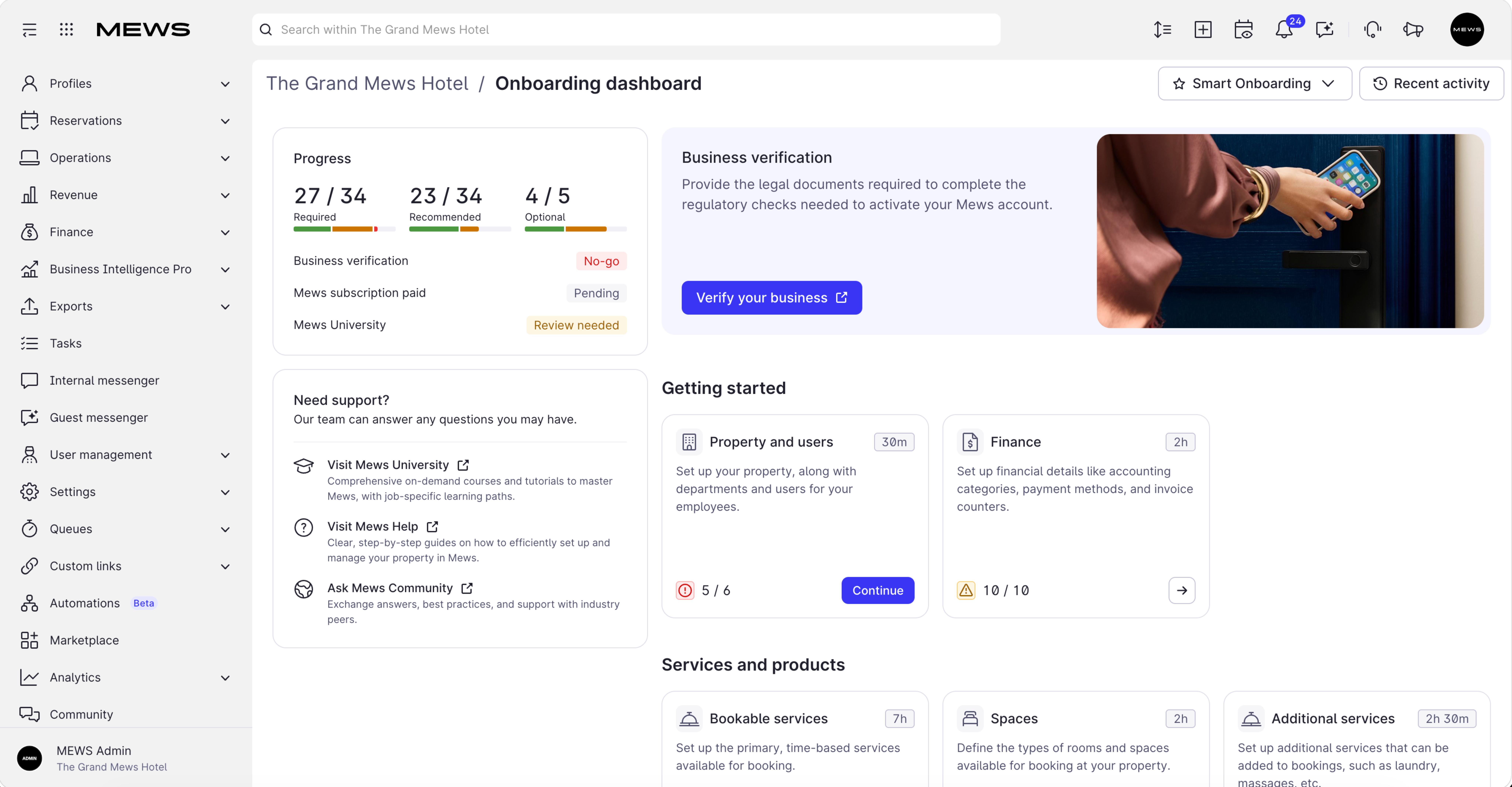 onboarding tile